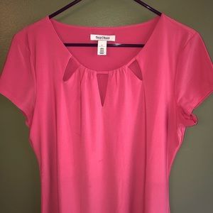 WHBM Short Sleeve Pink Top Large